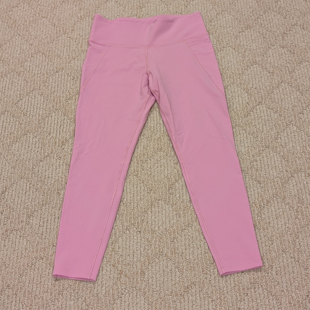 Reebok 3/4 High-rise Women's Pink Leggings (With Pockets), Size L